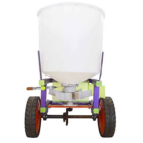 TECHTONGDA 220lb Fertilizer Spreader Broadcast Spreader ATV Tow Behind Fertilizer Salt Seed Icemelt Spreader