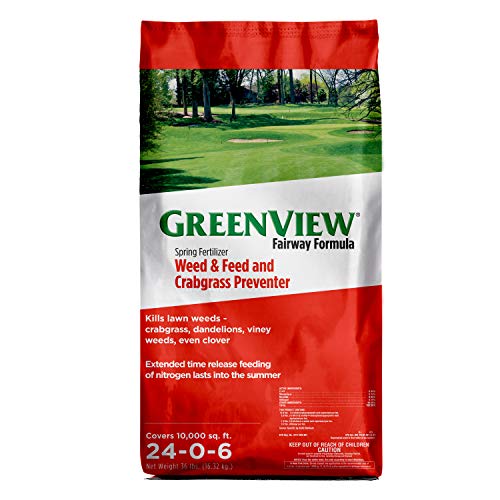 GreenView 2129173 Fairway Formula Spring Fertilizer Weed  Feed with Crabgrass Preventer 36 lb