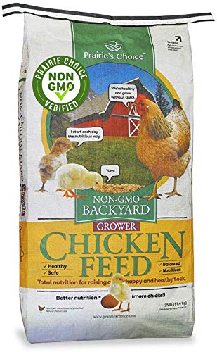Prairies Choice NonGMO Backyard Chicken Feed  Grower Formula 25lbs
