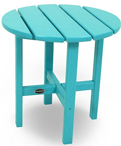 POLYWOOD RST18AR Round 18 Side Table Aruba