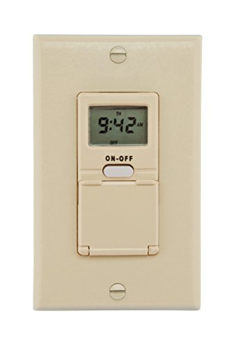 Reliance Controls Corporation WE7000Y Digital 7Day InWall Timer with Back Up Battery Ivory