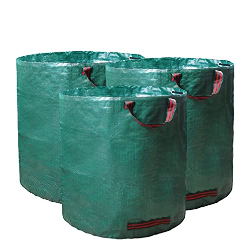 3 Pack Reuseable Garden Waste Bags  72 Gal Large Leaf Bag Holder Heavy Duty Lawn Pool Yard Waste Bags Waterproof Debris Bag