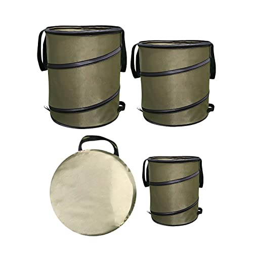 Baoblaze Collapsible Container Gardening BagReusableFolding Popup Yard Waste Bag for Collecting Leaves Grass Clippings  3 Size Set