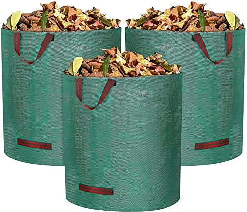 Madotree 3Pack 72 Gallons Garden Bags Reuseable Heavy Duty Leaf Waste Bagwith 4 Handles for Leaf Trash Debris Multipurpose StandAlone Container272L