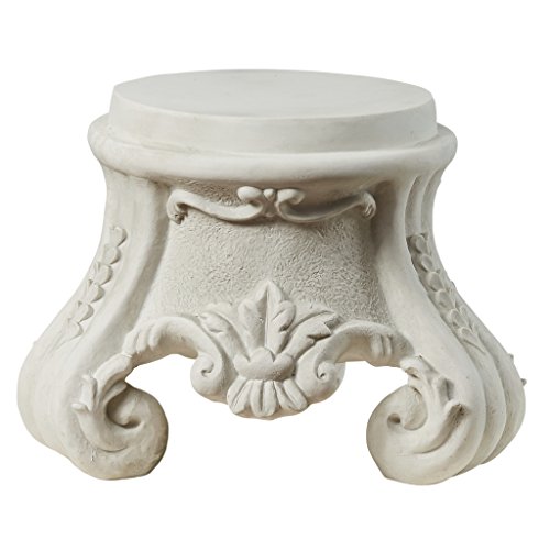 Design Toscano KY0631 Rococo Sculptural PlinthFaux Stone Finish