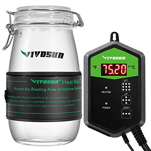 VIVOSUN 3 x 20 Seedling Heat Mat and Digital Thermostat Combo Set