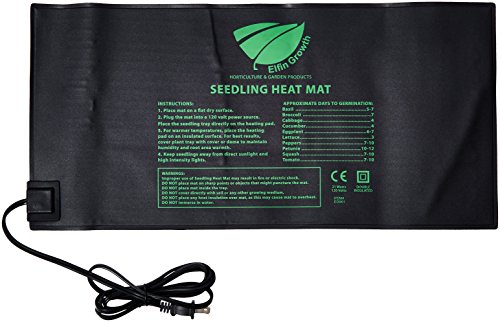 Elfin Growth Durable Waterproof Seedling Heat Mat Warm Hydroponic Heating Pad 10 x 2075 Mat Only