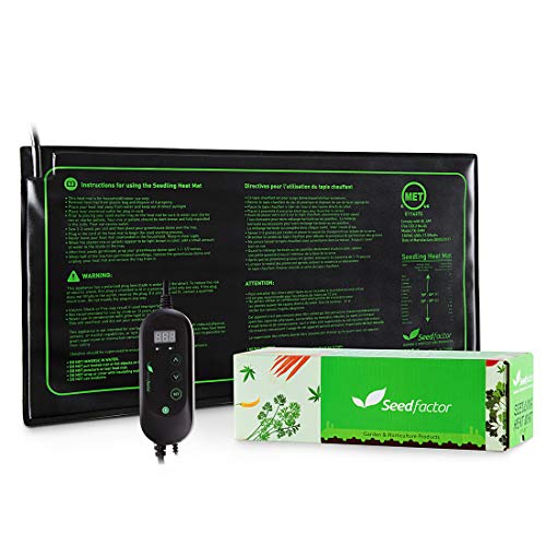 Seedfactor MET certified Seedling Heat Mat with 50℉~108℉ Digital Thermostat Controller for Seed Germination (10 x 20)