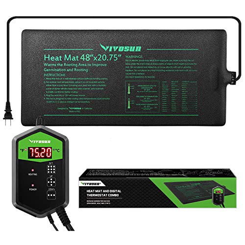 VIVOSUN 48x2075 Seedling Heat Mat and Digital Thermostat Combo Set