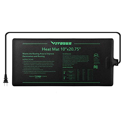 VIVOSUN Durable Waterproof Seedling Heat Mat Warm Hydroponic Heating Pad 10 x 2075 MET Standard