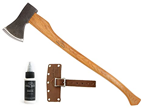 1844 Helko Werk Germany Bavarian Woodworker Axe  Heavy Felling Axe and Forest Axe and Cutting Axe  31 Inch Axe Handle  Made in Germany 13566