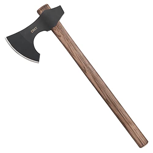 CRKT Berserker Axe Two Handed Outdoor Axe Forged 1055 Carbon Steel Blade Hickory Handle 2736