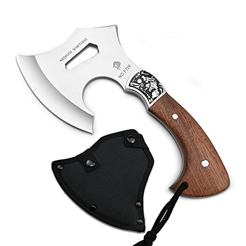 NedFoss Hatchet with Sheath 9 inch Full Tang Small Axes and Hatchets Compact and Lightweight Survival Hatchet with Wood Handle Camping Axe for Practical Woodworking Clearing Trail or Kindling
