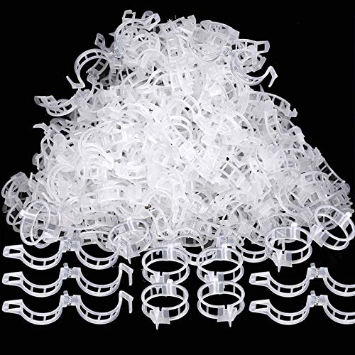Fandamei 200 PCS Plant Support Clips Tomato Clips Garden Trellis Clips for Vine Beans Vegetables Fruits Rose Tomato Twine Clips 1 Inch25mm in Inside Diameter White Transparent