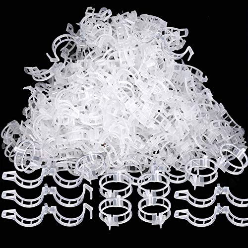 Fandamei 200 PCS Plant Support Clips Tomato Clips Garden Trellis Clips for Vine Beans Vegetables Fruits Rose Tomato Twine Clips 1 Inch25mm in Inside Diameter White Transparent