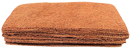 Envelor Coco Grow Mat Natural Growing Media Seed Starting Sprouting Pads Coconut Husk for Planting Microgreens Tray Micro Herbs  Wheatgrass Hydroponic Fiber Mulch 10 in x 20 in  10 Pack