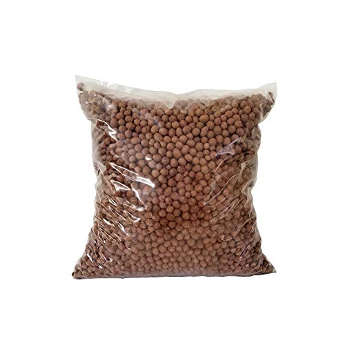 Hydro Crunch DBAUS10L Expanded Clay Growing Media Hydroponic 10 Liter 8 mm Aggregate Pebbles Pellets Brown