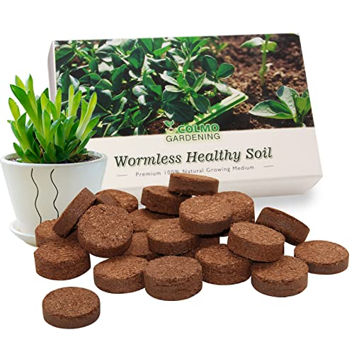Indoor Potting SoilPlant Soil  Compressed Coir Fiber Growing Media Organic Indoor Potting Soil for Plants 16 inch 24 Count