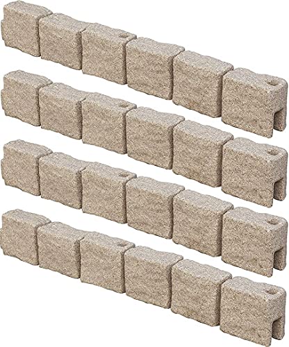 Garden Elements True Form Plastic FlexWall Landscape Edging (Sandstone Pack of 4)