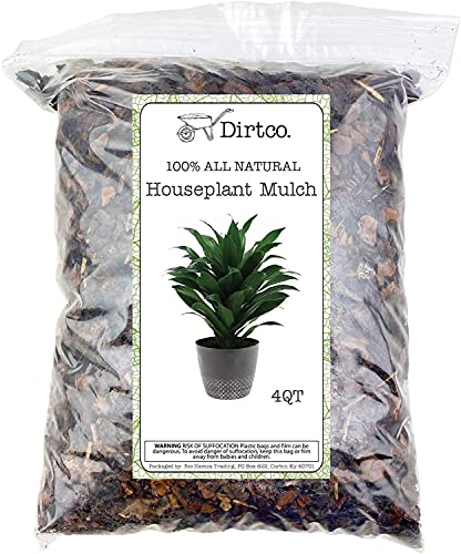 Houseplant Mulch  Small bark Wood Chips for Indoor Patio Potting Media and Much More (4qts)