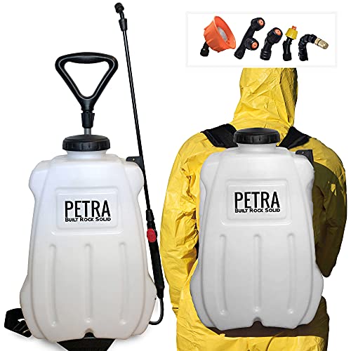 PetraTools Battery Powered Backpack Sprayer with Cart  4Gallon Sprayers in Lawn and Garden Electric Sprayer  Battery Sprayer Weed Sprayer  Yard Sprayer Battery Powered Sprayer  HD4100PRO