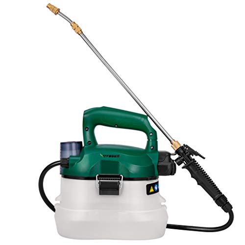 VIVOSUN 1 Gallon Battery Powered Handheld Sprayer Electric Pump Sprayer with Adjustable Nozzles for Garden Lawn
