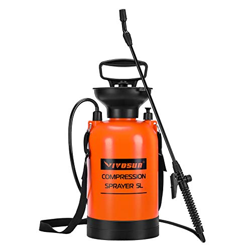 VIVOSUN 135 Gallon Lawn and Garden Pump Pressure Sprayer with Pressure Relief Valve Adjustable Shoulder Strap