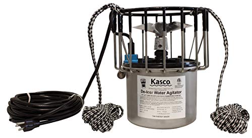 Kasco Marine Deicer ½ HP Lake  Pond Deicer wC10 (120V 25Ft Power Cord) Water Deicer for Ponds Lakes  Dock Bubbler