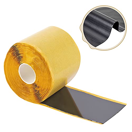 hygger Pond Liner Seam Tape Self Adhesive Double Sided EPDM Liner Repair Tape Cover Strip for Patch Holes and Cracks Black (3 x 25)