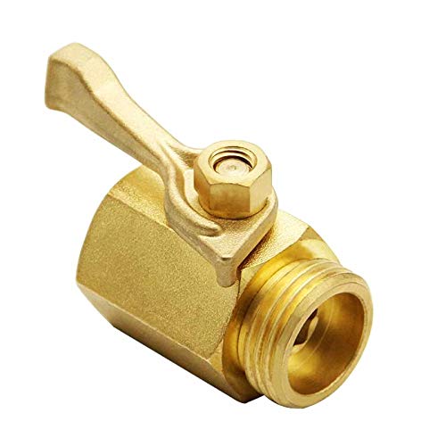 Twinkle Star Super Heavy Duty 34 Brass Shut Off Valve Garden Hose Connector TWIS3005