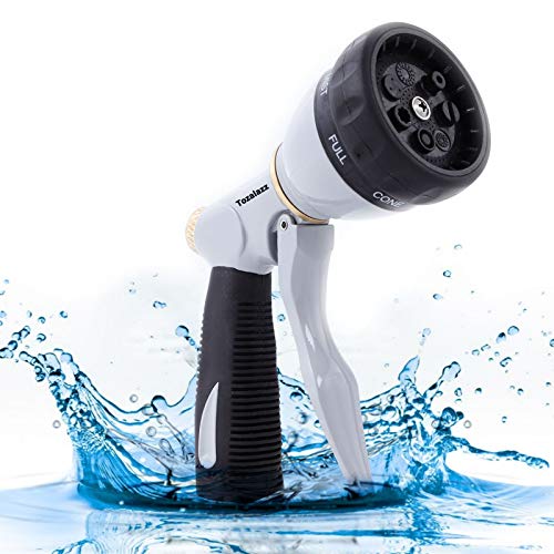 Garden Hose Nozzle Heavy Duty Metal Water Hose Sprayer High Pressure Hose Spray Nozzle 7 Features Spray Patterns Water Hose Nozzle Hand Watering Nozzle for Car Pet Washing