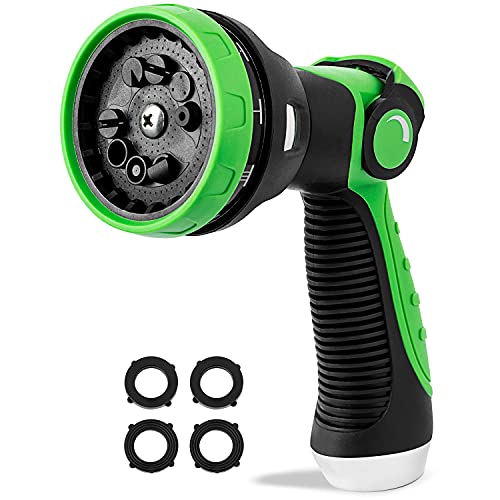 Garden Hose Nozzle Sprayer Thumb Control High Pressure Pistol Grip Easy Water Control Hose Spray Nozzle Best for Watering Plants Cleaning  Car WashFeatures 10 Spray Nozzle