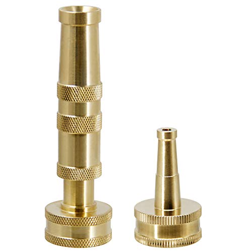 Twinkle Star Solid Brass Heavy Duty Adjustable Twist Hose Nozzle Jet Sweeper Nozzle TWIS3231