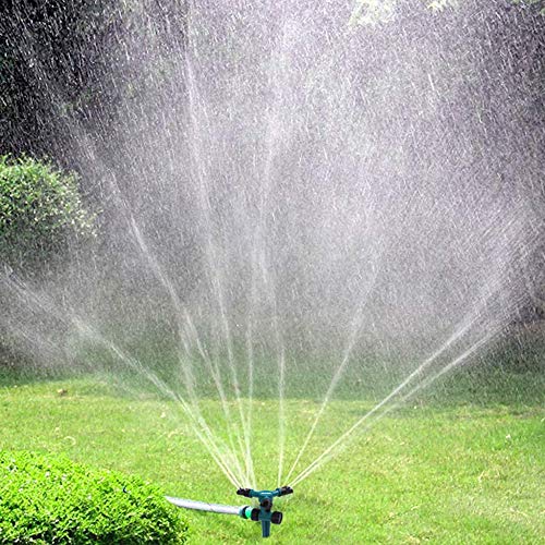 Garden Sprinkler for Yard Lawn Rotating Sprinklers Adjustable 360 Degree Covering Large Area Up to 3000 Sq Ft for Automatically Watering Irrigation System LeakProof Kids Playtime Outdoor