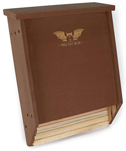 BIGBATBOX Bat Houses for Outdoors  with Our Proven Bat Box Design You are Almost Guaranteed to Attract Bats Now You Too can Watch Bats in Your Backyard Cleaning up on Your Mosquitos (Brown)