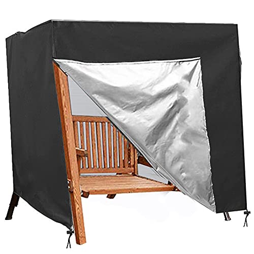 Waterproof Patio Swing Cover 87 x 60 x 72 420D 3 Triple Large Heavy Duty Canopy Swing Cover Waterproof Durable Hammock Swing Glider Cover