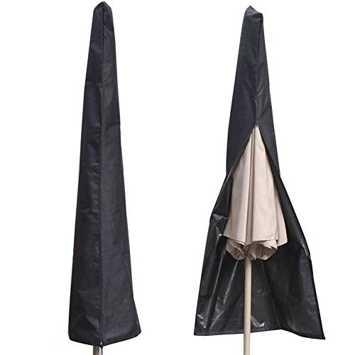 AISHN Waterproof UVResistant 600D Patio Umbrella Zipper Cover fit 6ft to 11ft Umbrellas Canopy Patio Garden Outdoor