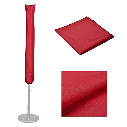 Yescom Patio Umbrella Protective Weatherproof 180gsm Polyester Cover Bag Fit 9 10 11 12 13 Umb Red
