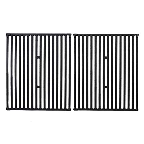 GGC 15 Inch Grill Grates Replacement for Broil King 945354 945357 945364 986554 945367 BroilMate Silver Chef Sterling Gas Grill 2 PCS Cast Iron Cooking Grid Grates (15 x 12 34 Each)