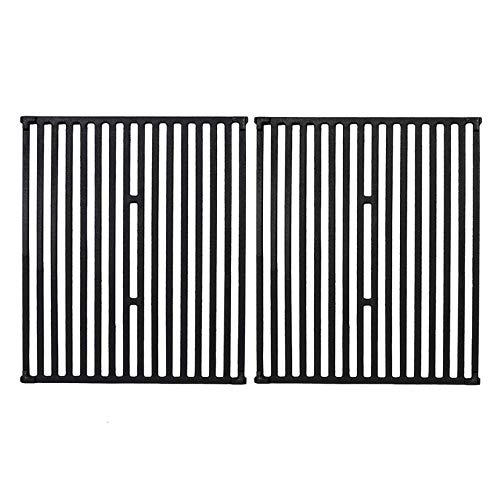 GGC 15 Inch Grill Grates Replacement for Broil King 945354 945357 945364 986554 945367 BroilMate Silver Chef Sterling Gas Grill 2 PCS Cast Iron Cooking Grid Grates (15 x 12 34 Each)