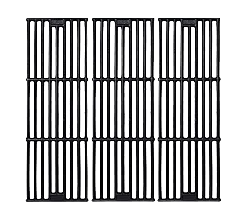 GasSaf 19 34 inch Grill Grid Grates Replacement for Chargriller 5050 3001 3008 3030 4000 2121 King Griller 3008 5252 Cast Iron Grill Cooking Grid Grates(1934 x 634 Each)(Set of 3)