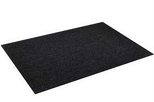 BBQ Grill Splatter Mat for Gas Electric Oven  Smokers  Absorbent Grill Pad Washable Floor Mat Protects Deck and Patio from Grease Splatter (30 x 48 Black) Plus Reusable Cleaning Cloths(2)