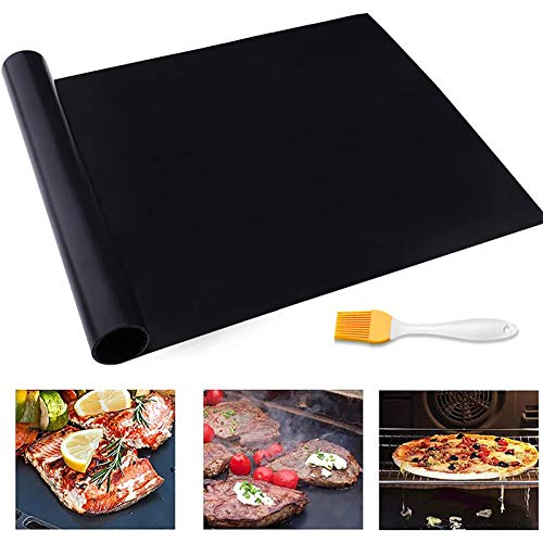 CHERAINTI Grill Mat Oven Liner 70x16 NonStick Reusable Barbecue BBQ Mat Cut to Any Size for Gas Grill Charcoal Electric Grill Electric Oven Heat Resistant