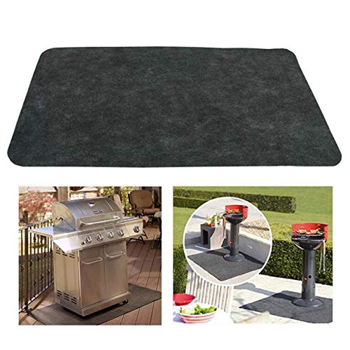 ixaer BBQ Grill Splatter Mat Fireproof Heat Resistant Roast Mat Floor Protective Rug for Backyard Outdoor Deck Patio(48 x 30inch)