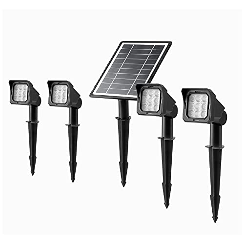 Solar Spotlights Outdoor 36 LEDs Solar Landscape Spot Lights IP 65 Waterproof Solar Spot Lights Outdoor Auto OnOff Outdoor Solar Powered Landscape Spot Lights for Yard Garden and More CoolWhite