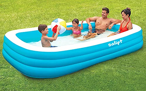 Inflatable Swimming Pool118 X 72 X 22 FullSized Family Lounge Pool for Kids Adults Baby Children Blow Up Kiddie Pools for Outdoor Garden Backyard Summer Water Party