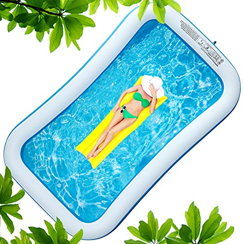 santabay Inflatable Swimming Pool 120 X 72 X 22 FullSized Family Inflatable Pools for Kiddie Toddler  Adult Indoor  Outdoor Garden Backyard Water Party for Age 3