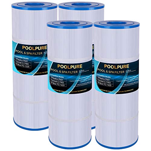 POOLPURE CX580XRE Pool Filter Replaces Hayward C580E PA81PAK4 Unicel C7483 Hayward SwimClear C3020 C3025 C3030 Filbur FC1225 FC6425 4 X 81 sq ft Filter Cartridge 4 Pack