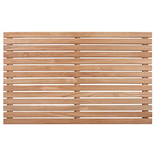 Nordic Style Natural Teak Shower and Bath Mat for Indoor and Outdoor Use  Pool Spa Sauna Hot Tub 314 x 196