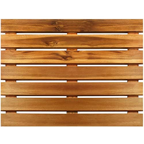 Thirteen Chefs Premium Wooden Bath Mat and Outdoor Wood Shower Floor XL 24 x 24 Inches Square
